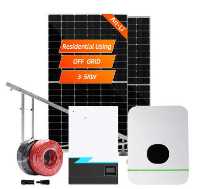 Hệ thống năng lượng mặt trời 3KW 5KW 10KW 20KW 30KW On Grid Off Grid Hệ thống tấm pin mặt trời lai cho nhà