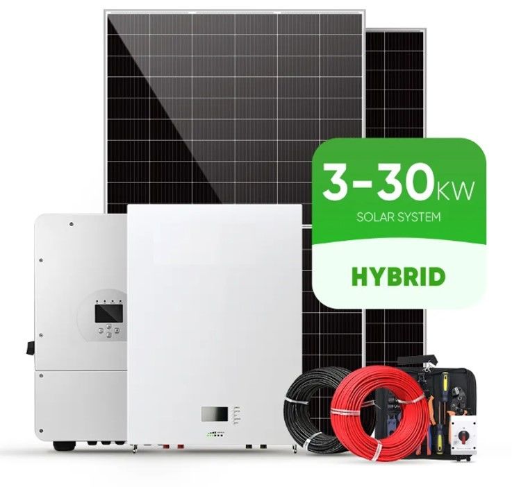 Hệ thống năng lượng mặt trời lai hoàn chỉnh giai đoạn 3 5Kw 8Kw 10Kw 48V On Off Grid Hệ thống năng lượng mặt trời lai cho nhà