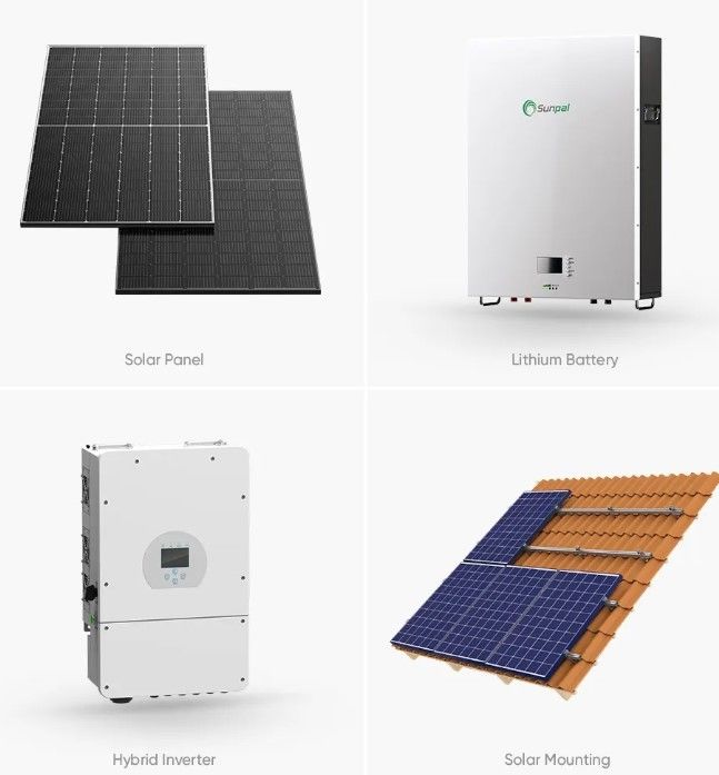 Hệ thống năng lượng mặt trời lai hoàn chỉnh giai đoạn 3 5Kw 8Kw 10Kw 48V On Off Grid Hệ thống năng lượng mặt trời lai cho nhà