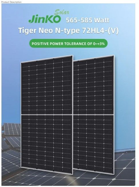 Đĩa năng lượng mặt trời Jinko Qcells 560W 565W 570W 575W 580W Đĩa năng lượng mặt trời